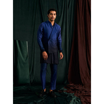 Project Bandi Azure Ombre Modal Linen Asymmetric Bandi
