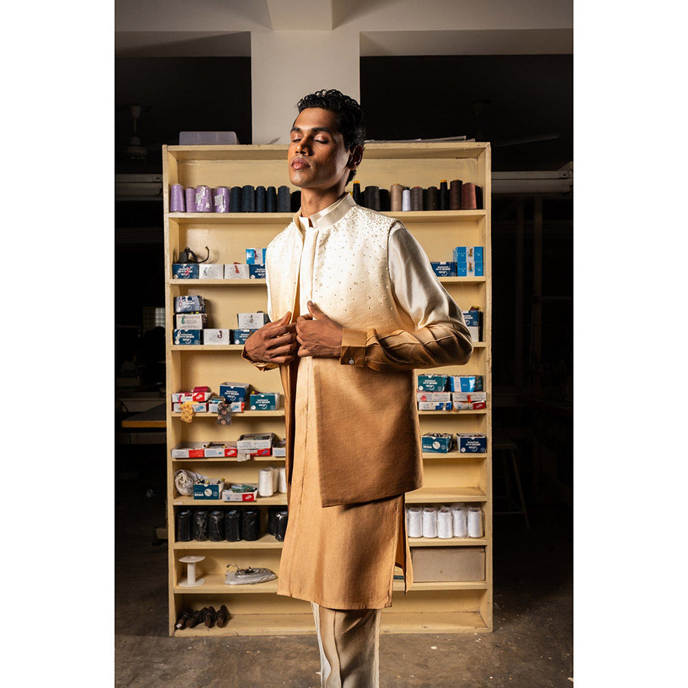 Project Bandi Gold Yara Open Nehru Jacket