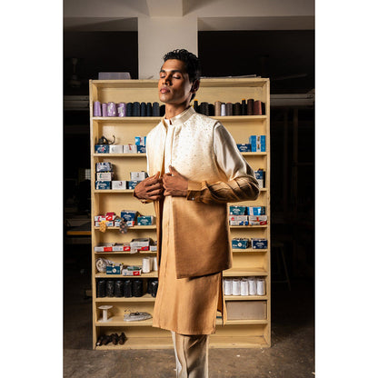 Project Bandi Gold Yara Open Nehru Jacket