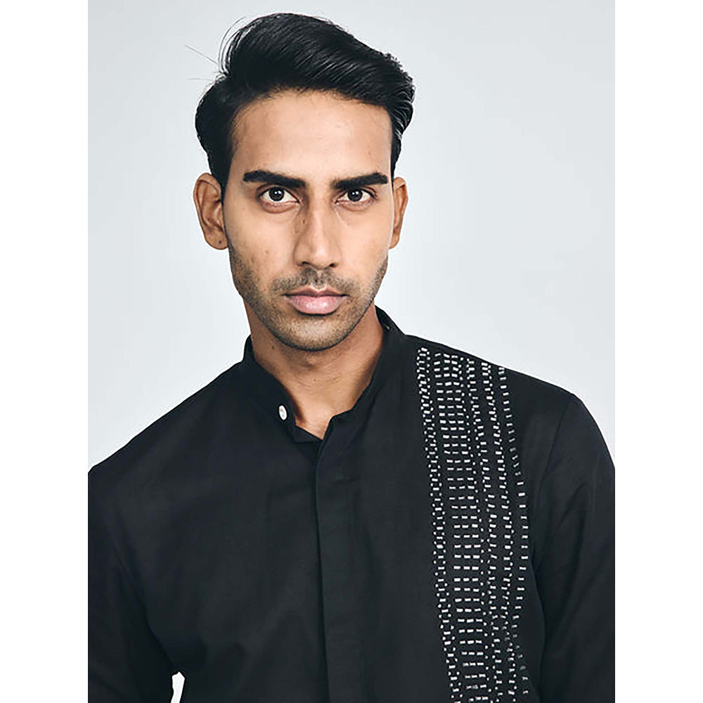 Project Bandi Blacklist Black Comfort Short Kurta
