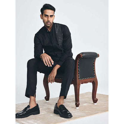 Project Bandi Blacklist Black Comfort Short Kurta