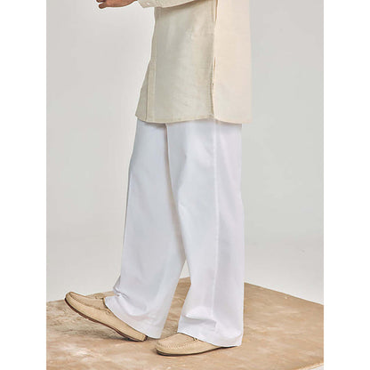 Project Bandi White Wide-Leg Comfortable Pant