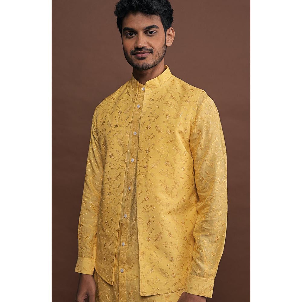 Project Bandi Mens Comfortable Fit Yellow Solair Bandi - Rts