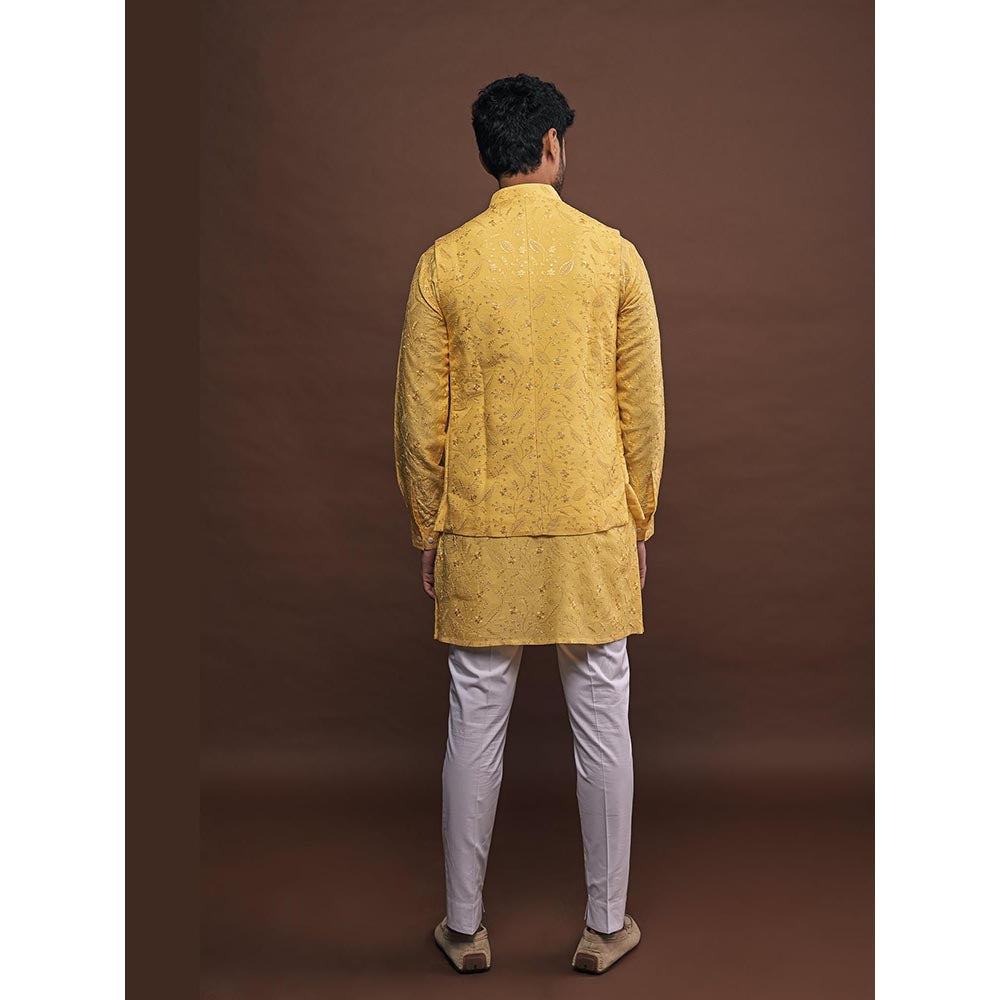Project Bandi Mens Comfortable Fit Yellow Solair Bandi - Rts