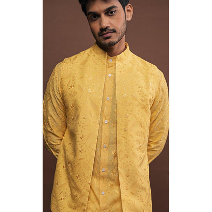 Project Bandi Mens Comfortable Fit Yellow Solair Bandi - Rts