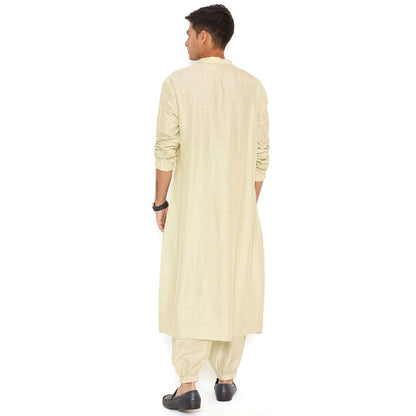 PS Men by Payal Singhal Mint Abla Silk Bomber Kurta with Jogger Pant (Set of 2)