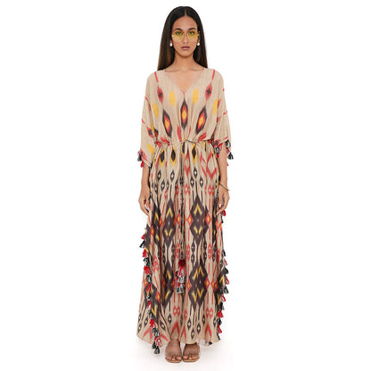 PS Pret by Payal Singhal Mexico Print Silkmul Kaftan with Tassels