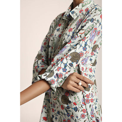 PS Pret by Payal Singhal White Printed Art Crepe Dress