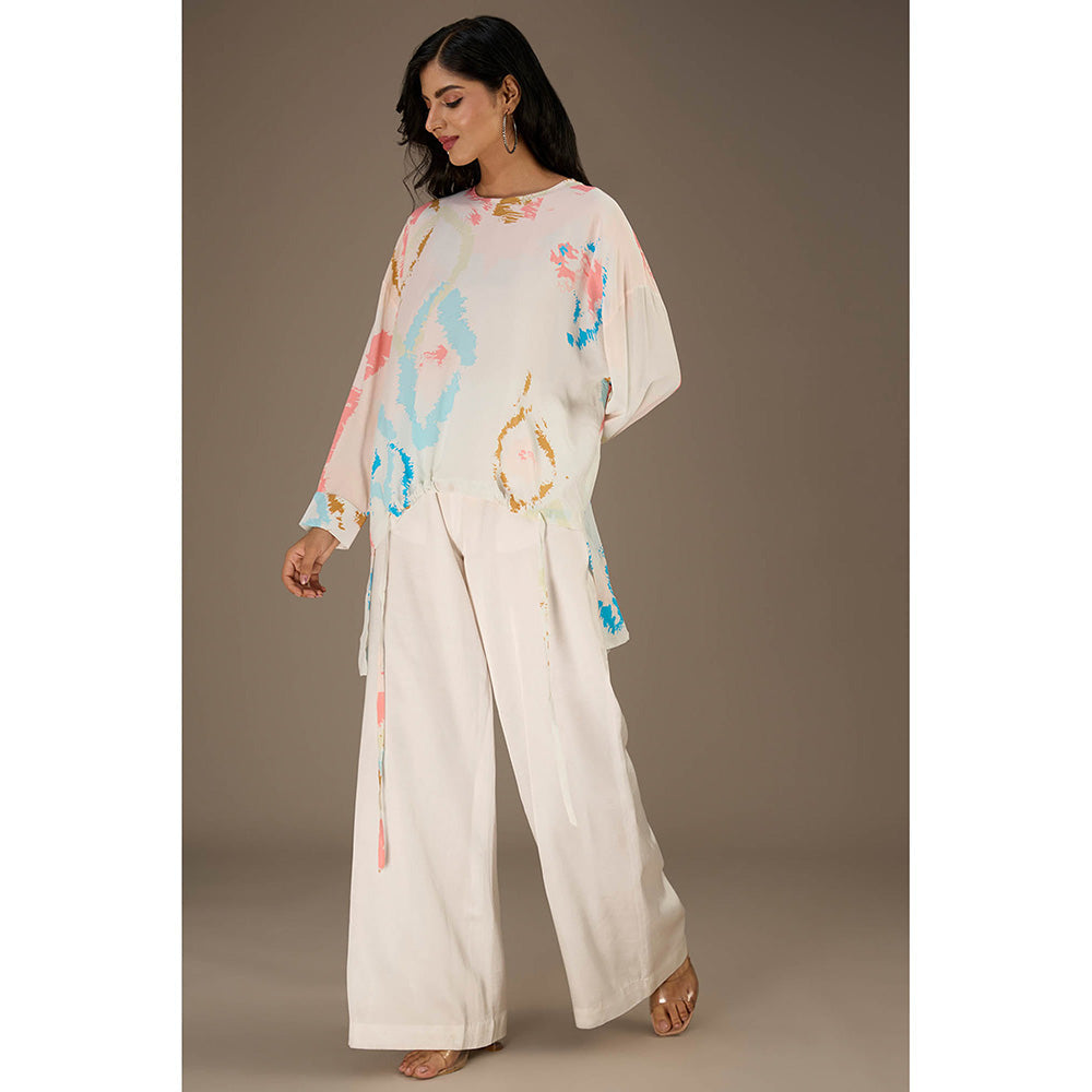 PS Pret by Payal Singhal White Printed Crepe Top
