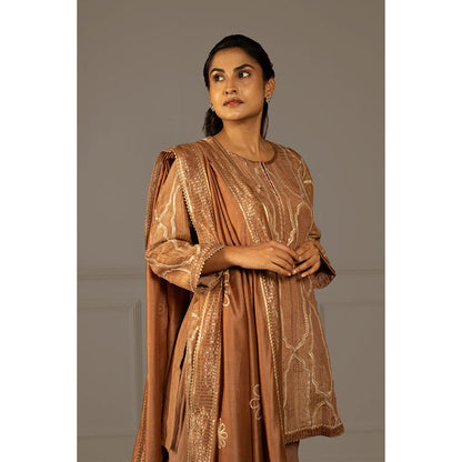 Punam Khetann Kanch Kala Kurti with Sharara & Dupatta