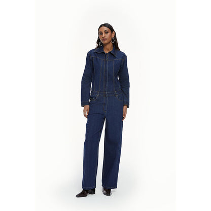Qua Denim Boiler Jumpsuit