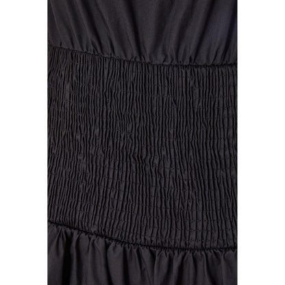 Quiz Clothing Black Round Neck Sleeveless Waisted Midi Dress