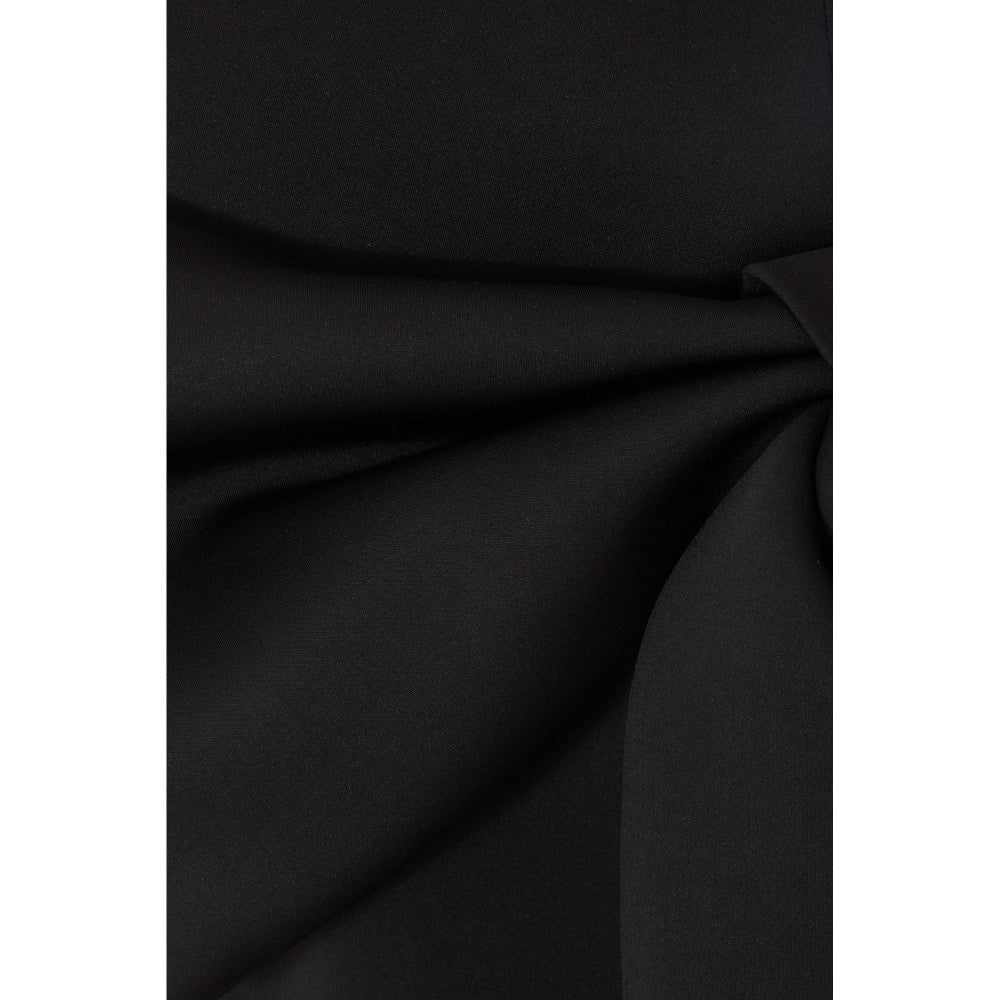 Quiz Clothing Black Tube Front Bow Detail Midi Dress
