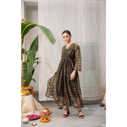 Raas Life Black Shringara Chanderi Dress