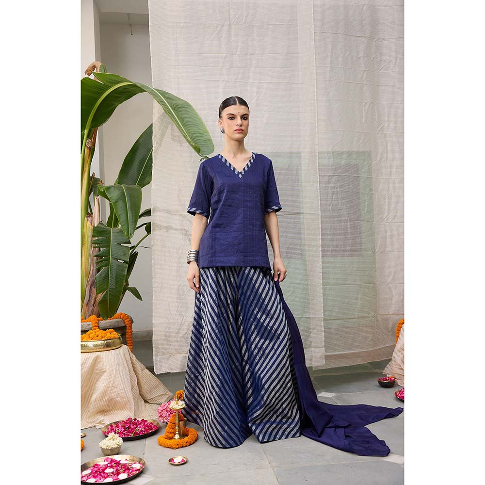Raas Life Amala Flared Blue Palazzo