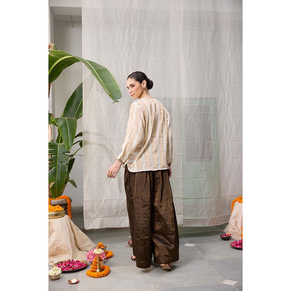 Raas Life Kaveri Tissue Chanderi Kurta and Palazzo (Set of 2)
