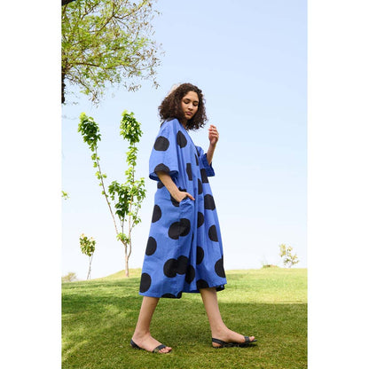 Raas Life Blue Marie Printed Dress