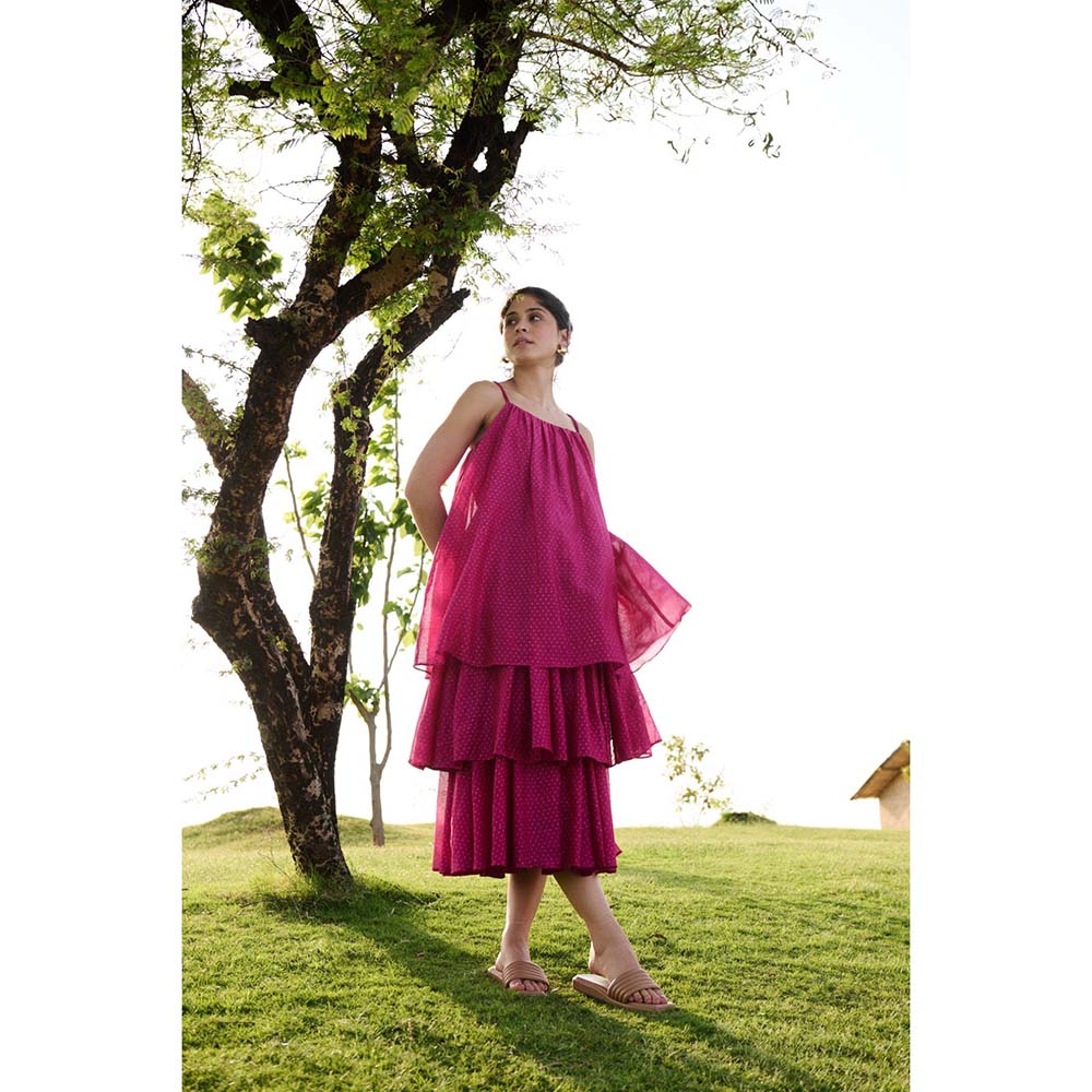 Raas Life Pink Princess Dress Printed Dress