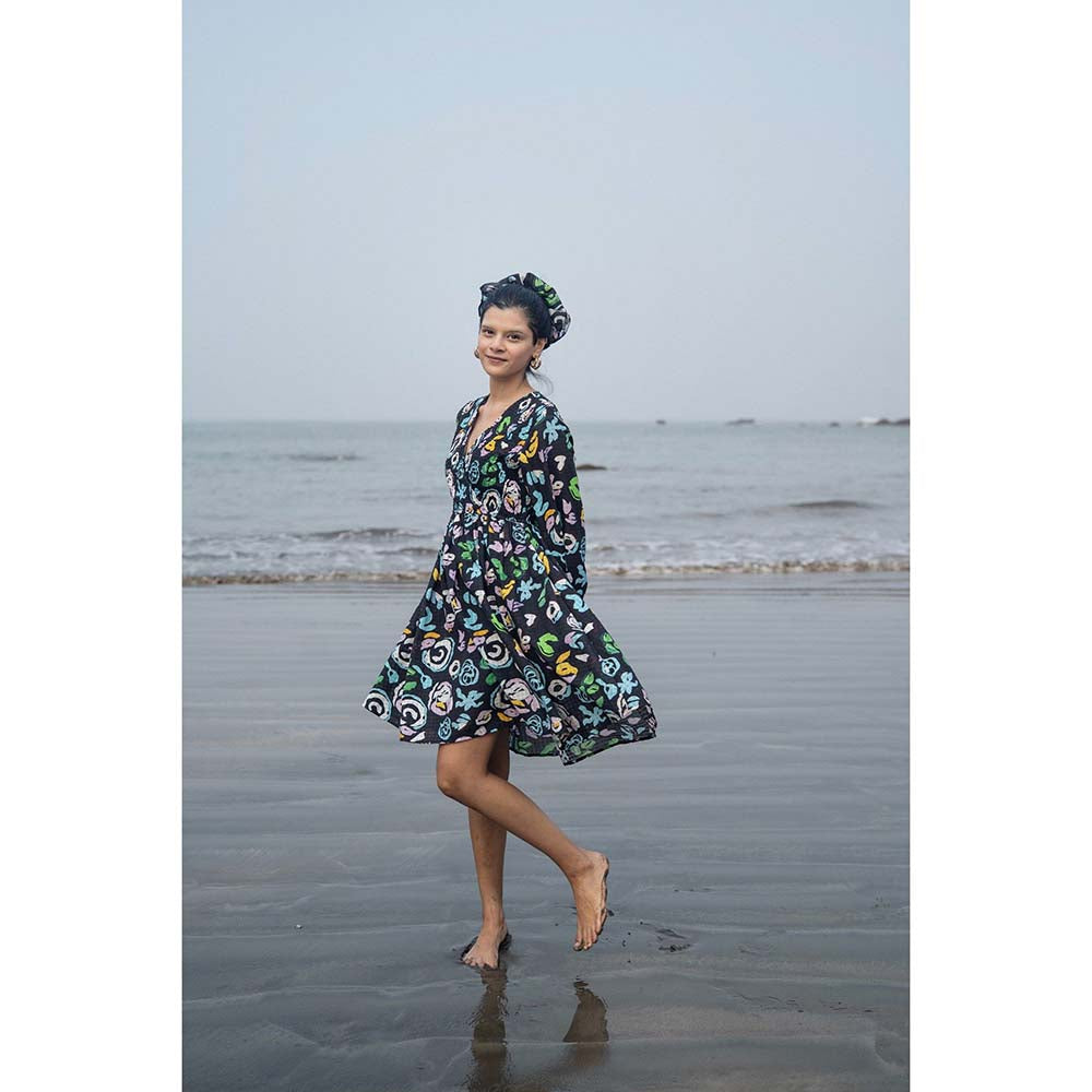Raas Life Black Savi Printed Dress
