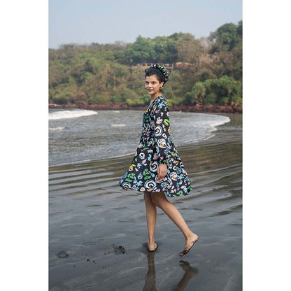 Raas Life Black Savi Printed Dress