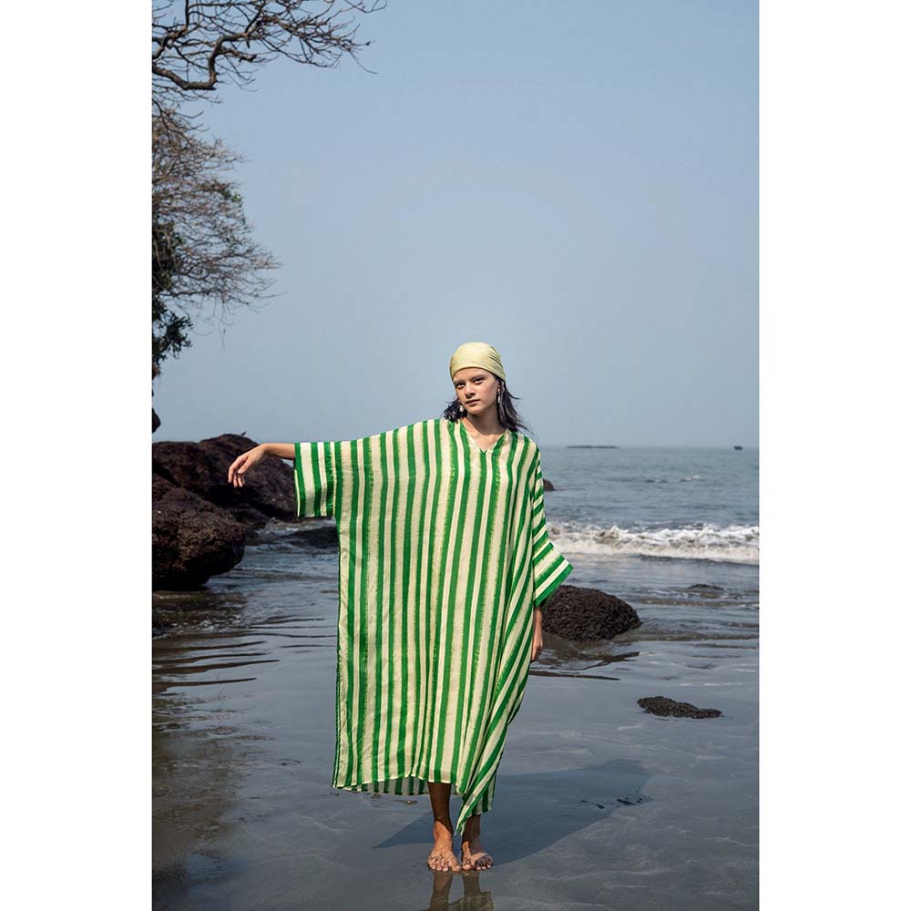 Raas Life Green Angela Stripe Dress