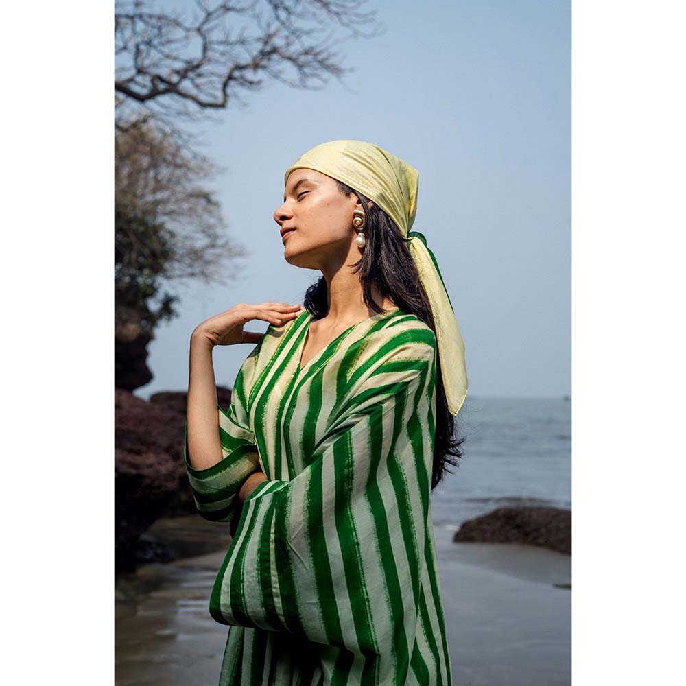 Raas Life Green Angela Stripe Dress
