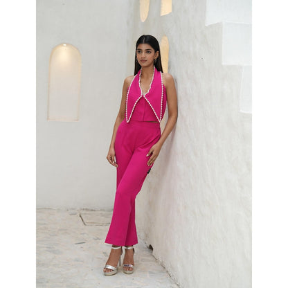 Rabnoor K Sethi Pink Embellished Co-Ord (Set of 2)