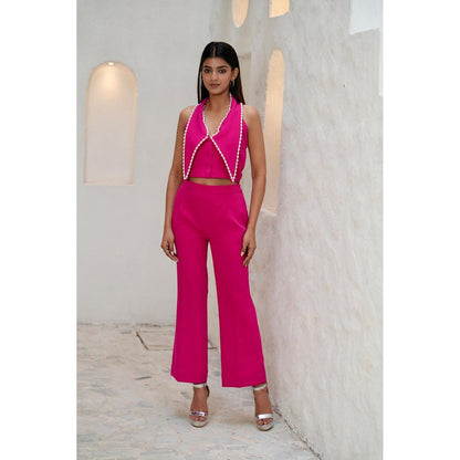 Rabnoor K Sethi Pink Embellished Co-Ord (Set of 2)