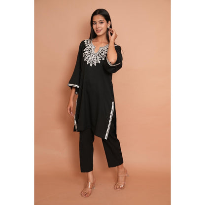Rabnoor K Sethi Black Kurta with Pant (Set of 2)