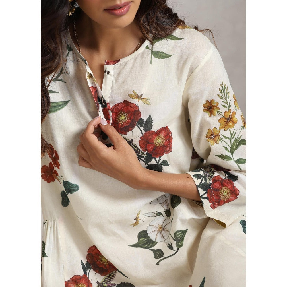 Raiman Botanical Folklore Floral Dress with Slip (Set of 2)