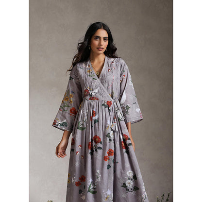 Raiman Luna Lavender Wrap Floral Dress