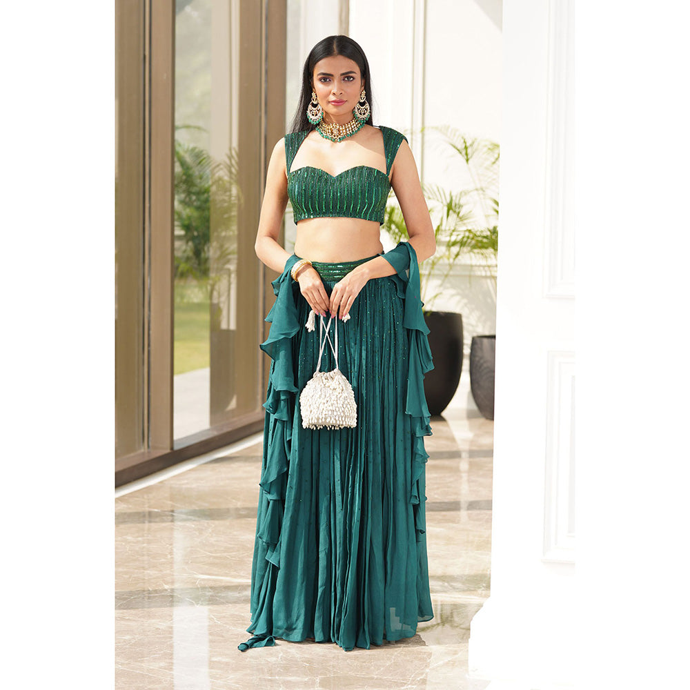 Rashika Sharma Aksha Blouse and Lehenga with Dupatta (Set of 3)