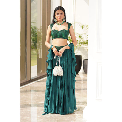 Rashika Sharma Aksha Blouse and Lehenga with Dupatta (Set of 3)