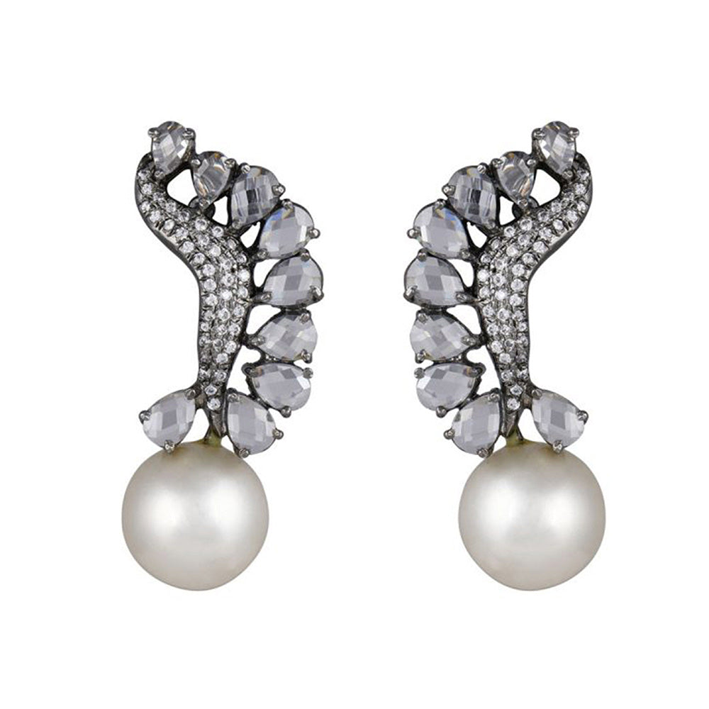 Raya Jewels Silver Fancy Pearl Earrings
