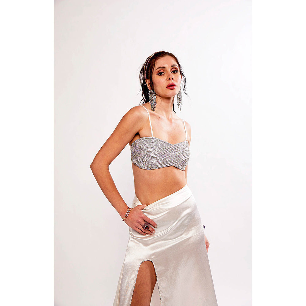 Realm By Vaishali Grey Elliana Rhinestone Embellished Bralette