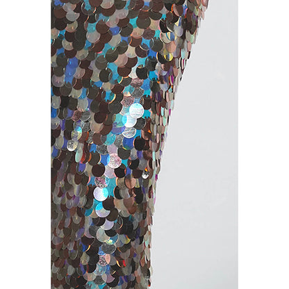 Realm By Vaishali Multi-Colour Isla Metallic Sequin Halter Bralette with Skirt (Set of 2)