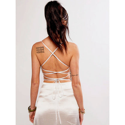 Realm By Vaishali Ariel Green Rhinestone Embellished Butterfly Crop Top