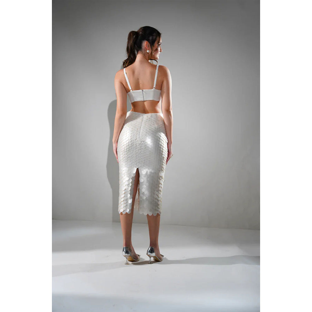 Realm By Vaishali Hailey 3D Sequin and Rhinestone Embellished Butterfly Bralette Top