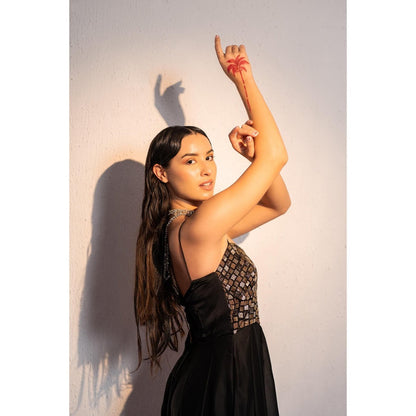Redpine Designs Black Embellished Jumpsuit