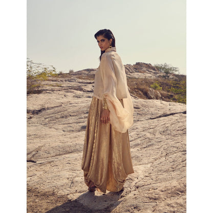 RENASCI Women Organza Exaggerated Shirt
