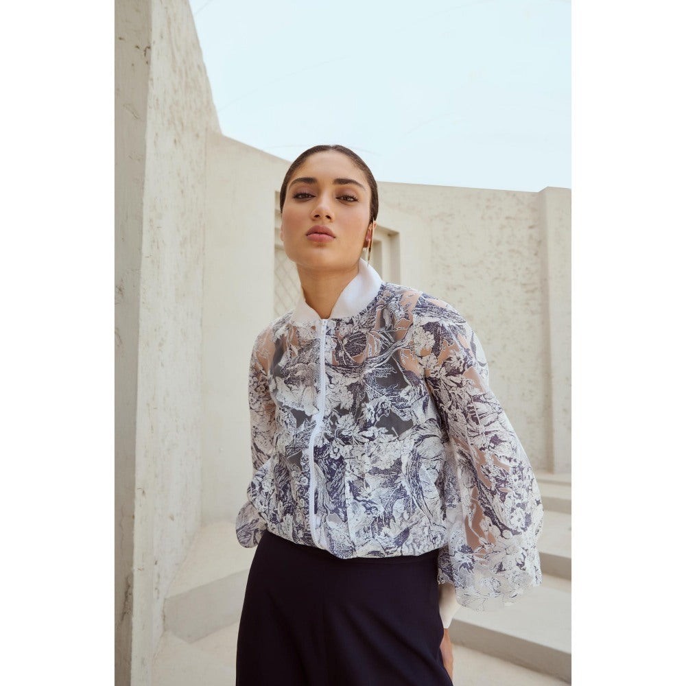 RENASCI Black Printed Cordelia Windcheater