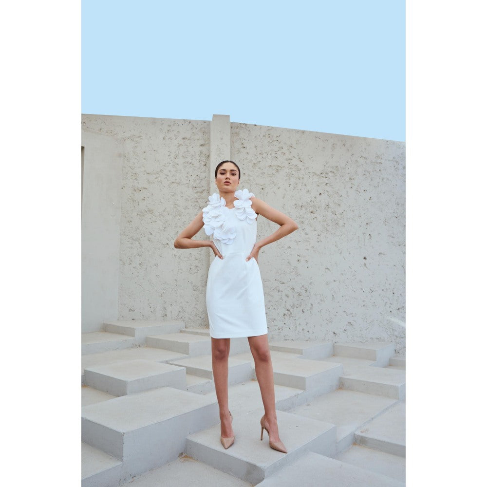 RENASCI White Floral Floretta Dress