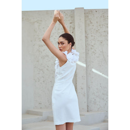 RENASCI White Floral Floretta Dress