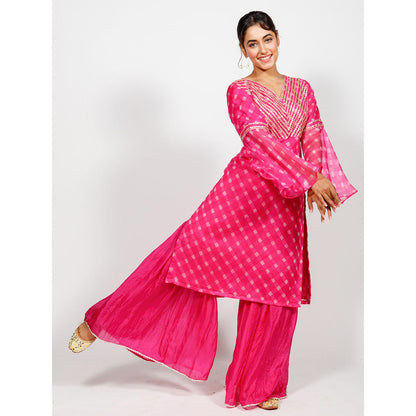 Rhapsody Jaipur Hot Pink Mothra with Bell Sleeves (Set of 3)