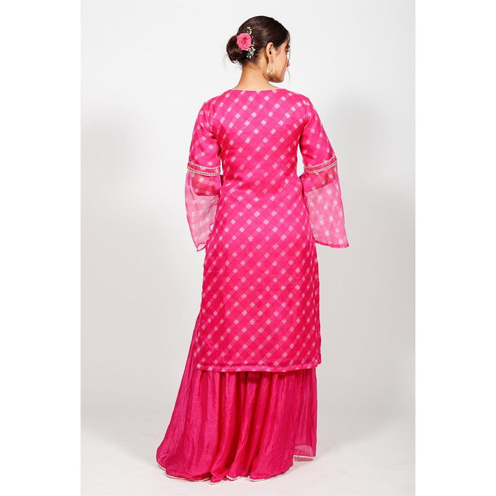 Rhapsody Jaipur Hot Pink Mothra with Bell Sleeves (Set of 3)