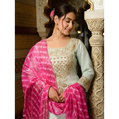 Rhapsody Jaipur Powder Blue Gotapatti Skirt (Set of 3)