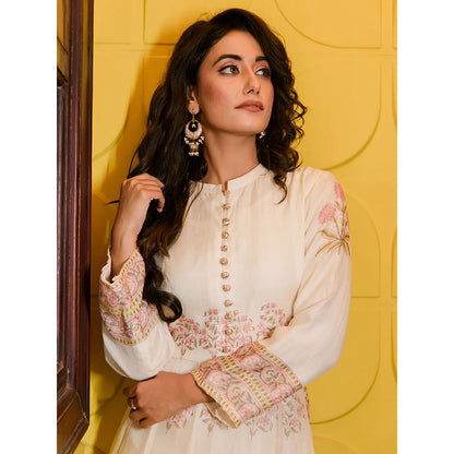Rhapsody Jaipur Hand Block Printed Anarkali Dress
