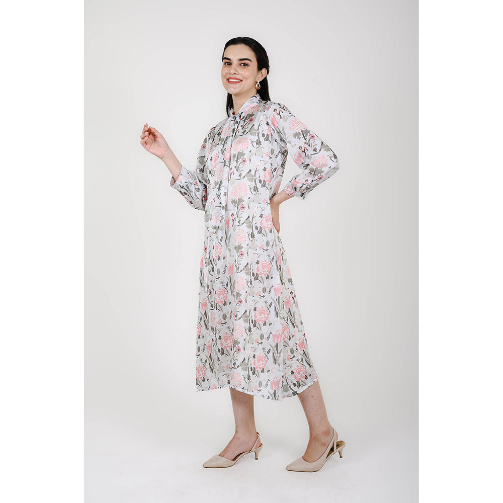 Rhapsody Jaipur Multi Colour Floral Printed Dress