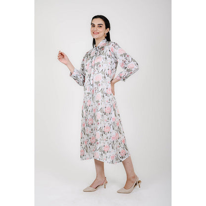 Rhapsody Jaipur Multi Colour Floral Printed Dress