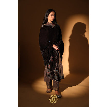 Rhua India Brown Zeba Dushala Dupatta